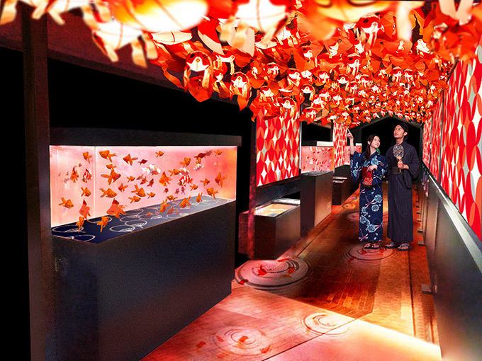 すみだ水族館で金魚夏まつり｢東京金魚ワンダーランド｣日本最大全長100mの金魚展示で約1,000匹が泳ぐ | 写真