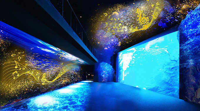 仙台うみの杜水族館が進化、プロジェクションマッピングで「映像×音楽×生きもの」360°大パノラマの海｜写真4