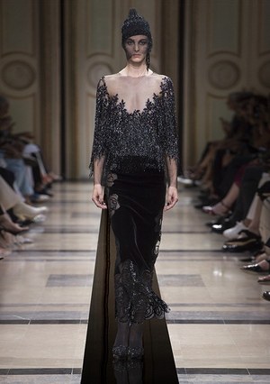 ジョルジオ アルマーニ プリヴェ17年秋冬オートクチュールコレクション - 花と夜空が誘う神秘の世界｜写真41