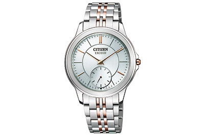 シチズン「エクシード」新作3モデル - 薄くて軽い光発電ウオッチ、個性的でエレガントなデザイン
