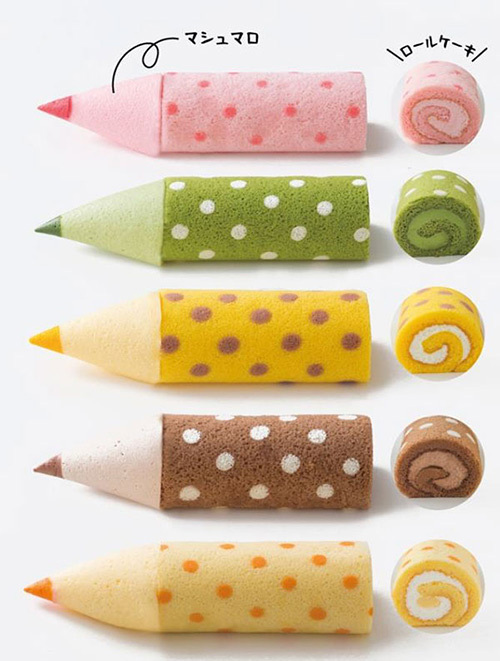 ”色鉛筆”のようなマシュマロと食べるロールケーキ 「色えんぴつろーる」大阪新阪急ホテルに登場 | 写真