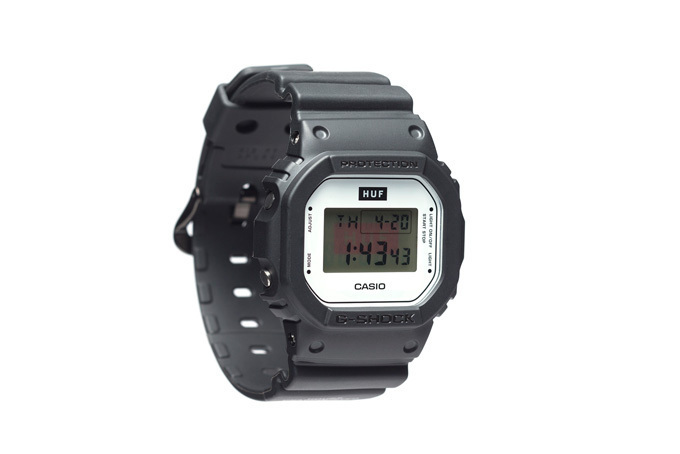 G-SHOCK×HUF限定ウォッチ発売、定番DW5600にHUFのブランドロゴが浮かび上がる | 写真