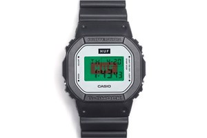 G-SHOCK×HUF限定ウォッチ発売、定番DW5600にHUFのブランドロゴが浮かび 