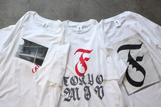 ファセッタズム・落合手掛ける「F」の新作、中目黒M.I.U.で - 新ロゴを使用したビッグTシャツ | 写真