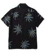 WACKO MARIA アロハシャツ ブラック パームツリー柄 レーヨン 総柄 WACKO MARIA アロハシャツ ブラック パームツリー柄 レーヨン 総