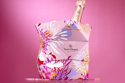 折り紙の様なアイスバケツ、「ヴーヴ・クリコ ローズラベル クリックアップ」が数量限定発売