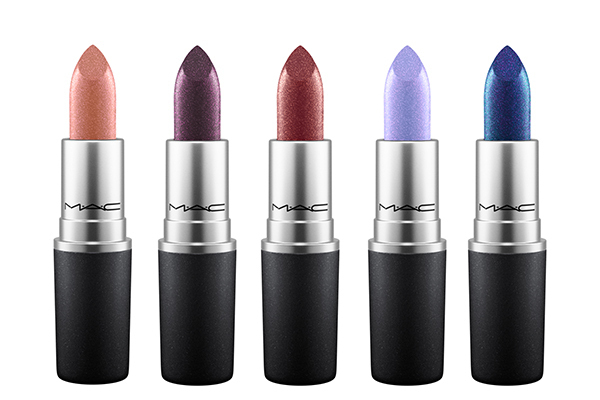 M·A·Cの「メタリック リップス」ボルドーやブルー、シルバーの輝きを放つリップ