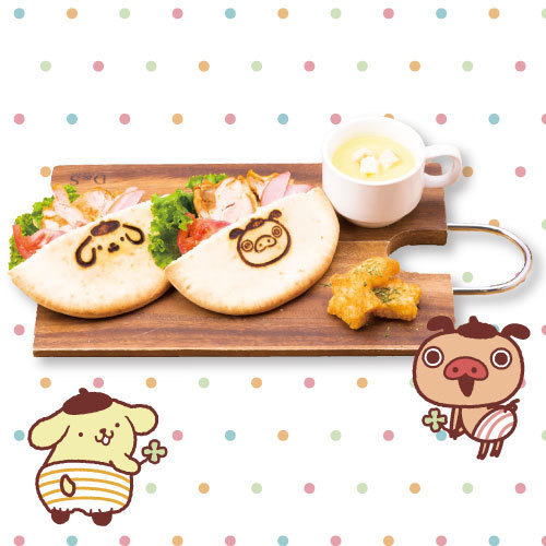 ポムポムプリン×パンパカパンツ、福岡パルコに限定カフェ - お揃いパンツの2匹がカフェメニューに｜写真1