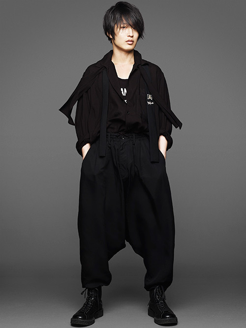 yohjiyamamoto アレキサンドロスコラボ 二枚襟ロングシャツ