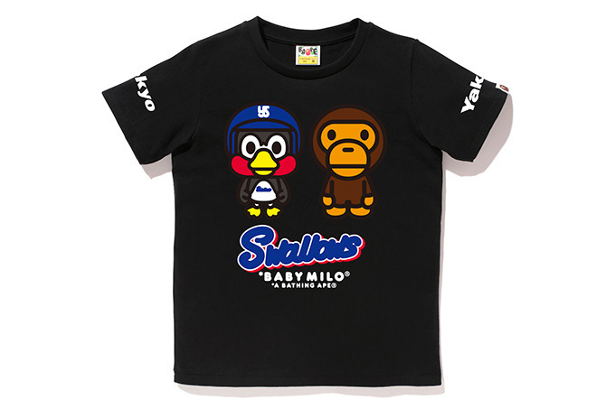 ベイプ×東京ヤクルトスワローズ、つば九郎＆山田哲人のプリントTシャツ