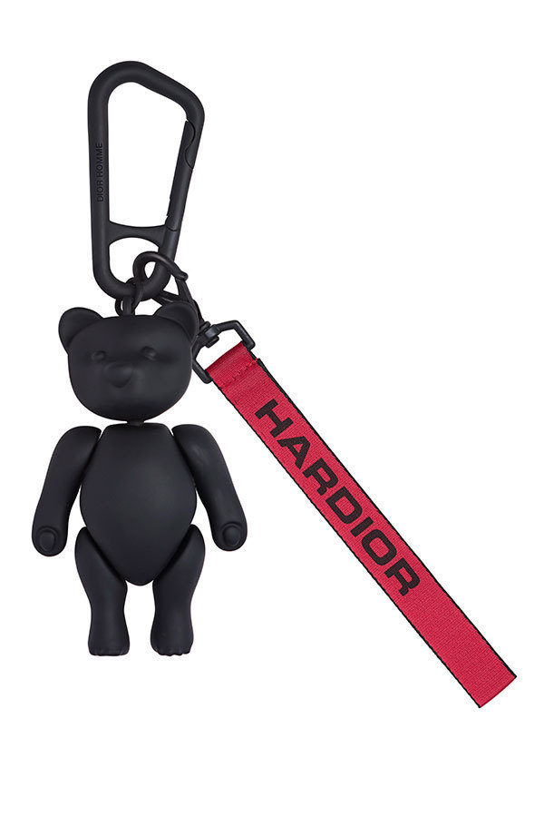 Dark teddy keychain with red Hardior strap black 130,000円＋税