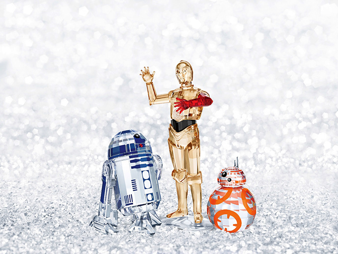 ＜スワロフスキー×スター・ウォーズ＞C-3PO・R2-D2・BB-8のクリスタルオブジェ