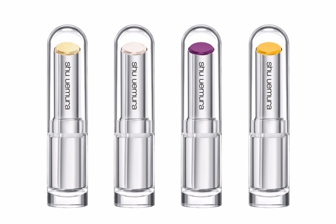 (左から)ルージュ アンリミテッド GLITTER、PEARL、PURPLE、YELLOW 各3,200円+税<新発売>