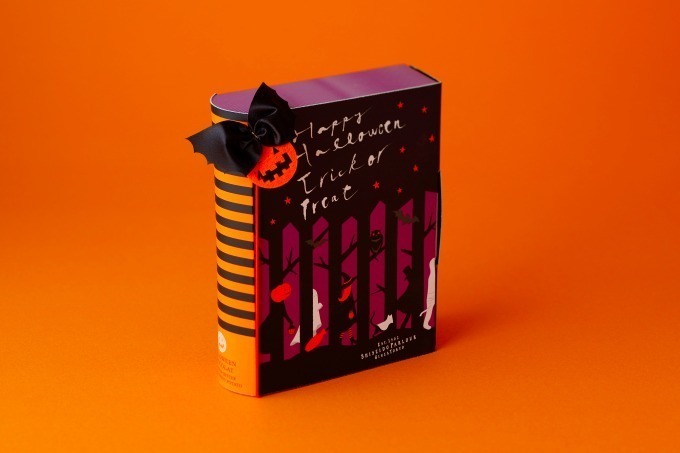 資生堂パーラーの限定「ハロウィンショコラ」かぼちゃ、むらさきいも、ビターのクランチショコラ3種｜写真2