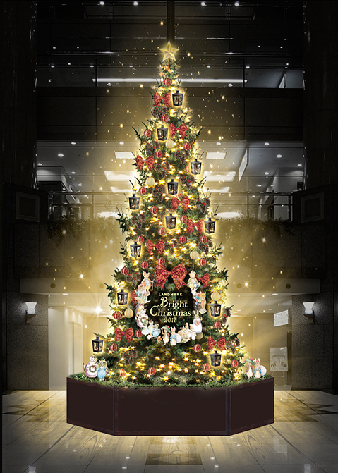 横浜ランドマークタワーのクリスマス -「ピーターラビット」をテーマにしたツリー＆イルミネーション｜写真1