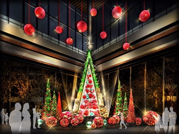 丸の内のクリスマス、ニコライ・バーグマンによる高さ10m超の「花のツリー」やオブジェ｜写真1
