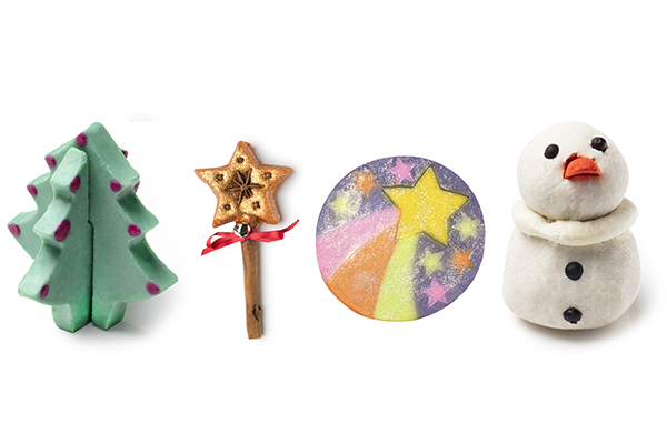 バスボム｜ラッシュのクリスマス - シナモンスティックを使ったバブルバーや色とりどりに輝くシャワージェル