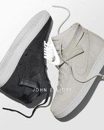 ジョン エリオット×ナイキ、コラボスニーカー - スウェード使用のミニマルなデザイン｜写真1