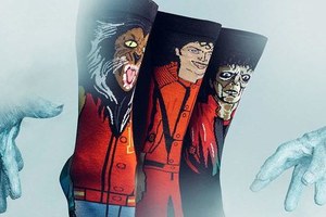 マイケル・ジャクソン「スリラー」の靴下、ゾンビマイケルや狼男をデザイン - 米ソックス・スタンスから