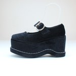 ジェフリーキャンベルの新作厚底パンプス、くすみピンク＆ブラックのベルベット素材｜写真6