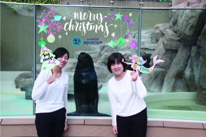 サンシャイン水族館のクリスマス、オーナメントで遊ぶカワウソ＆ピングーとコラボしたツリーも｜写真6