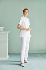 mimiジェラートピケ ナース服 2点 ジェラート ピケ＆クラシコ＞プリーツスクラブトップス: 白衣
