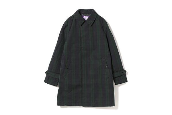 ザ・ノース・フェイス パープルレーベル×ビームス - 上品なタータンチェックのステンカラーコート