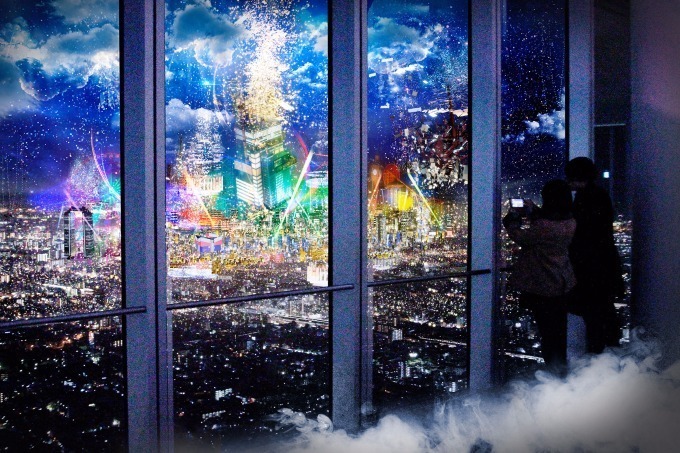 あべのハルカス展望台が近未来都市に変化、3Dプロジェクションマッピングで楽しむデジタル夜景イベント｜写真5