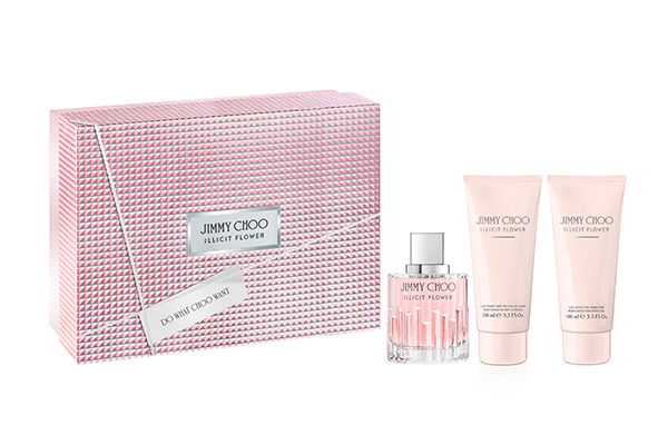 ジミー チュウ フレグランスのクリスマスコフレ、ボディローション＆シャワージェルで香りの重ね使い