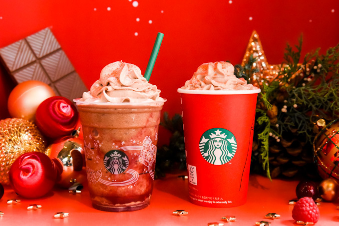 スターバックス(Starbucks) クリスマス ラズベリー モカ フラペチーノ｜写真1