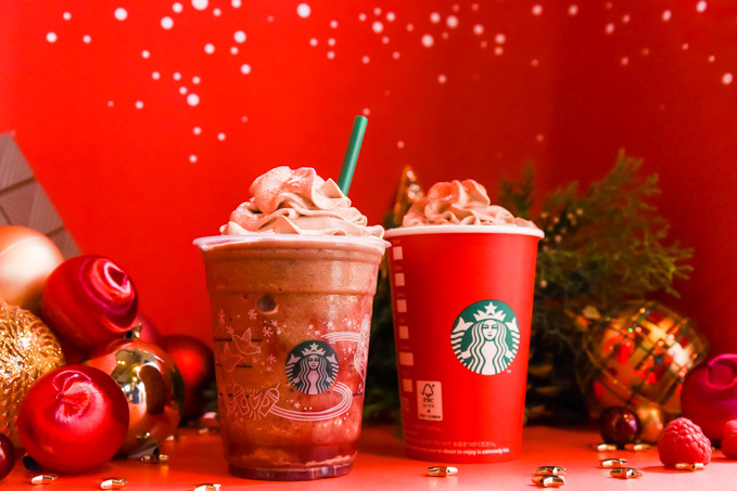 スターバックス(Starbucks) クリスマス ラズベリー モカ フラペチーノ｜写真2