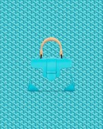 ゴヤールディン・キャンバスを使用した限定色バッグ - 空のようなターコイズブルーのトートやクラッチ｜写真1