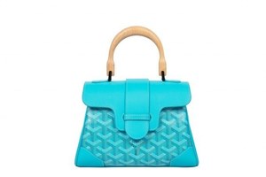 ゴヤールディン・キャンバスを使用した限定色バッグ - 空のようなターコイズブルーのトートやクラッチ|写真4