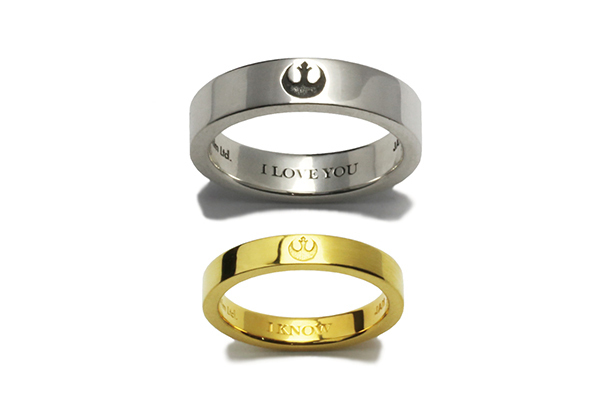 ハン・ソロ｜ジャムホームメイド『スター・ウォーズ』のペアジュエリー、ハン・ソロ＆レイア姫の台詞を刻印