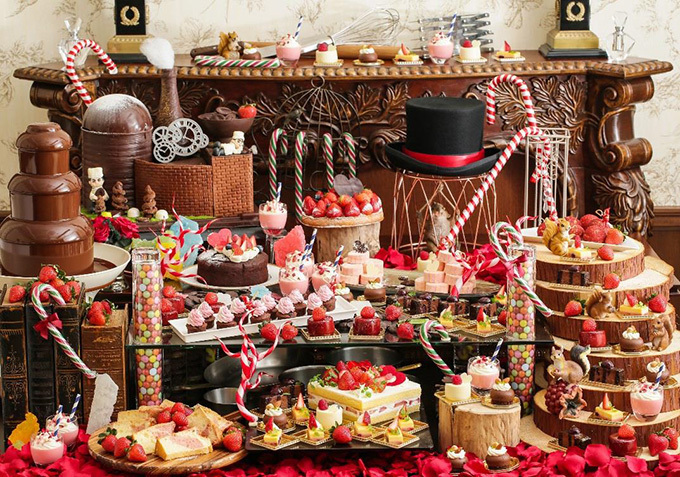 「バレンタインデザートブッフェ」チョコ工場を表現した苺＆チョコスイーツ、八事サーウィンストンホテルで｜写真1