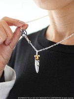 ジャムホームメイド×ベアブリックのフェザーネックレス - 時とともに表情が変わるシルバー｜写真6