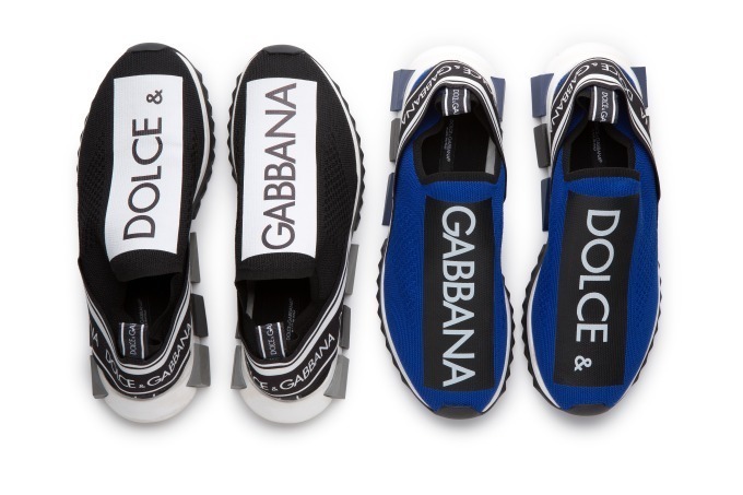 ドルチェ\u0026ガッバーナベルクロロゴスニーカー　ドルガバ dolce\u0026gabbana