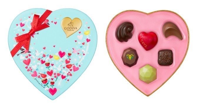 ゴディバのバレンタイン - ジュエリーのような限定チョコ＆花とハートを一面に描いたボックス｜写真2