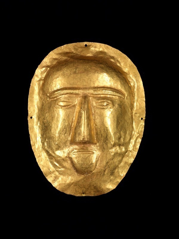 「葬送用マスク」1世紀頃、テル・アッザーイル出土、サウジアラビア国立博物館所蔵