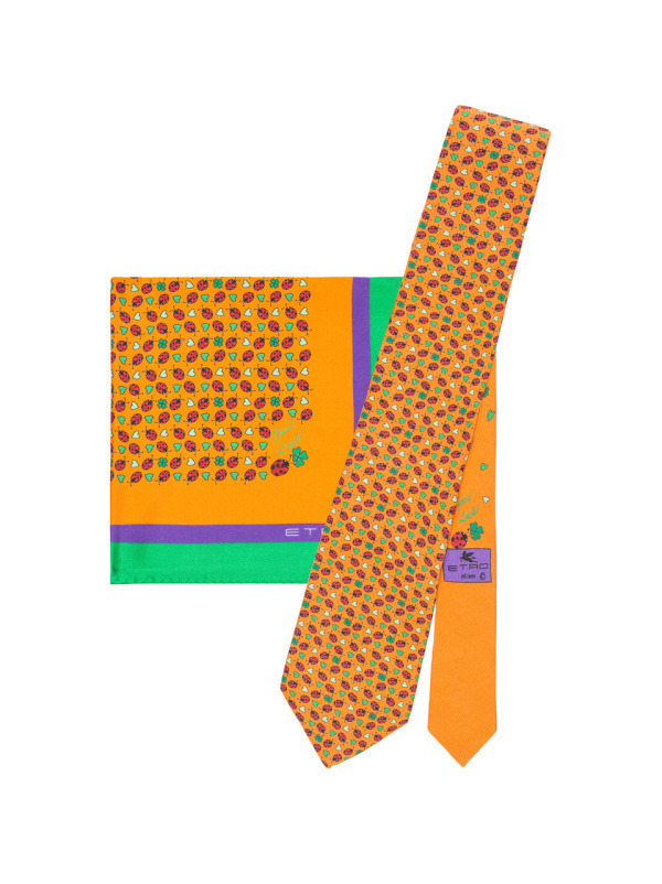 エトロの新作ネクタイ＆ポケットチーフ、てんとう虫や象のカップルなどラッキーモチーフのギフト｜写真6