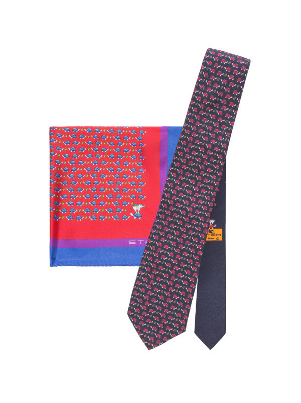エトロの新作ネクタイ＆ポケットチーフ、てんとう虫や象のカップルなどラッキーモチーフのギフト｜写真3