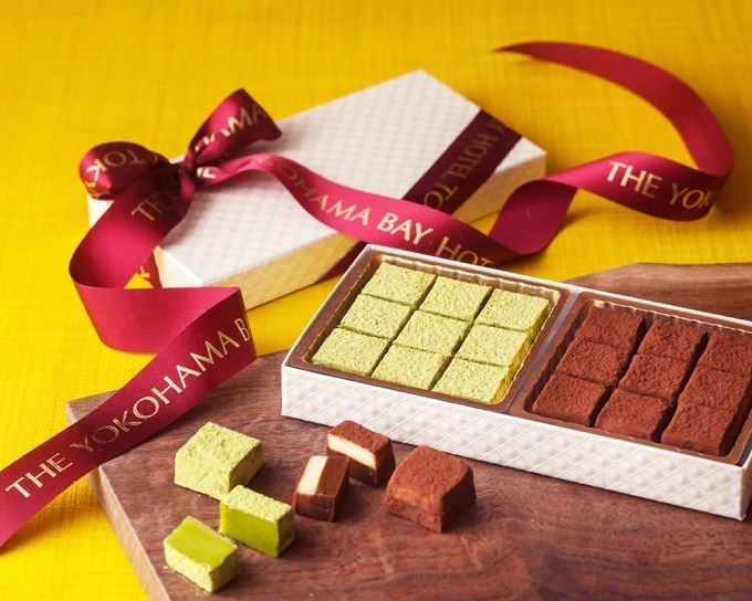 横浜ベイホテル東急のバレンタイン - ハートとリボンを飾ったチョコケーキ＆地元の素材を使った生チョコ | 写真