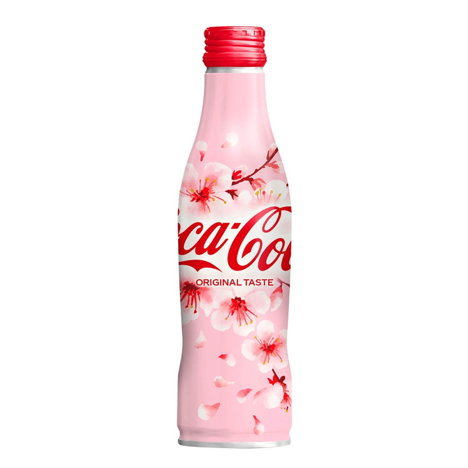 コカ・コーラから桜デザインボトル限定発売、ひらひらと舞い落ちるサクラの花をモチーフに ファッションプレス