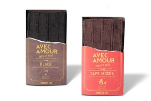 「板チョコ」モチーフのソックス、コムサイズムのバレンタイン - シティボーイソックスも