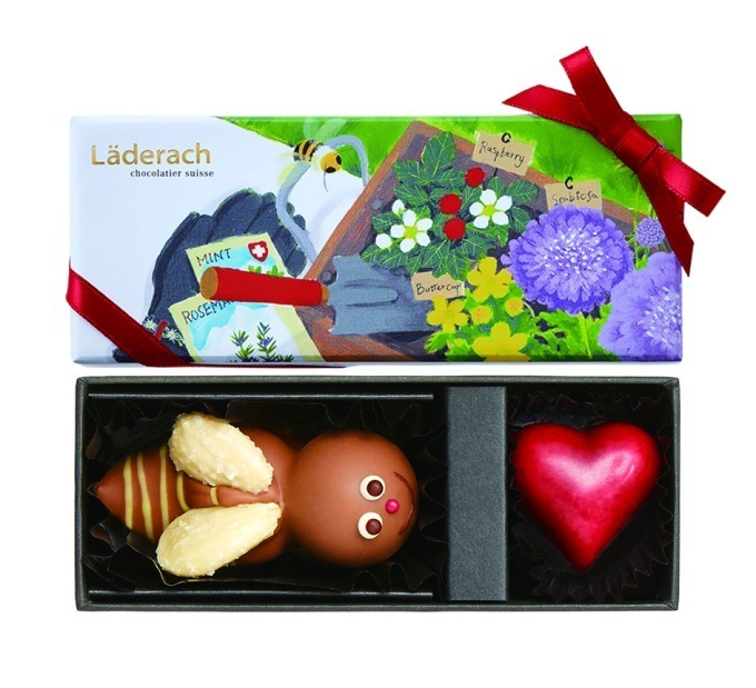 スイスのチョコレート「レダラッハ」花のパッケージとみつばちチョコの詰め合わせ｜写真4