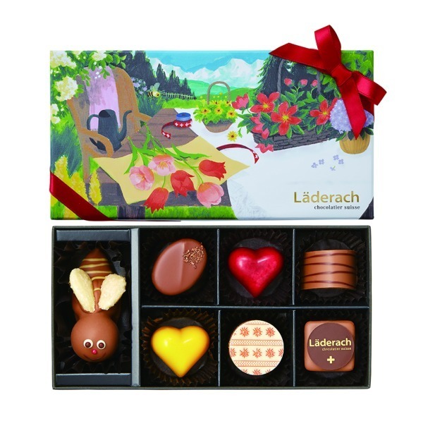 スイスのチョコレート「レダラッハ」花のパッケージとみつばちチョコの詰め合わせ｜写真2