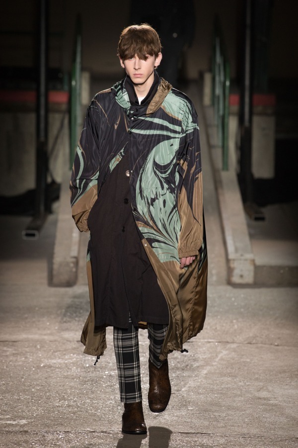 名作 DRIES VAN NOTEN 18AW マーブル柄 スウェット