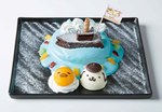 ポムポムプリンカフェ横浜店×「ぐでたま」黒船が浮かぶ青い海モチーフのパンケーキなど｜写真1
