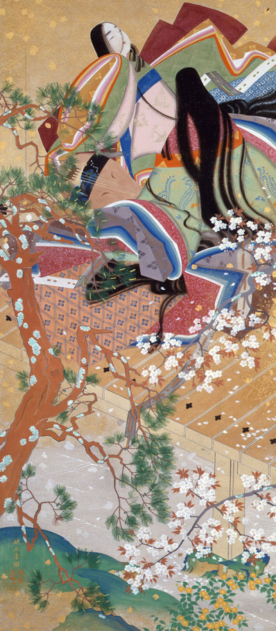 松岡映丘《春光春衣》1917(大正6)年 絹本・彩色 山種美術館