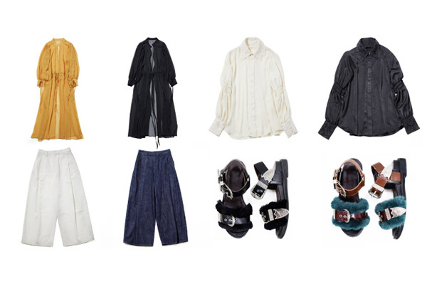 ミハラ ヤスヒロ×大田由香梨×ステュディオス - ファーとバックルのフラットシューズやブラウス